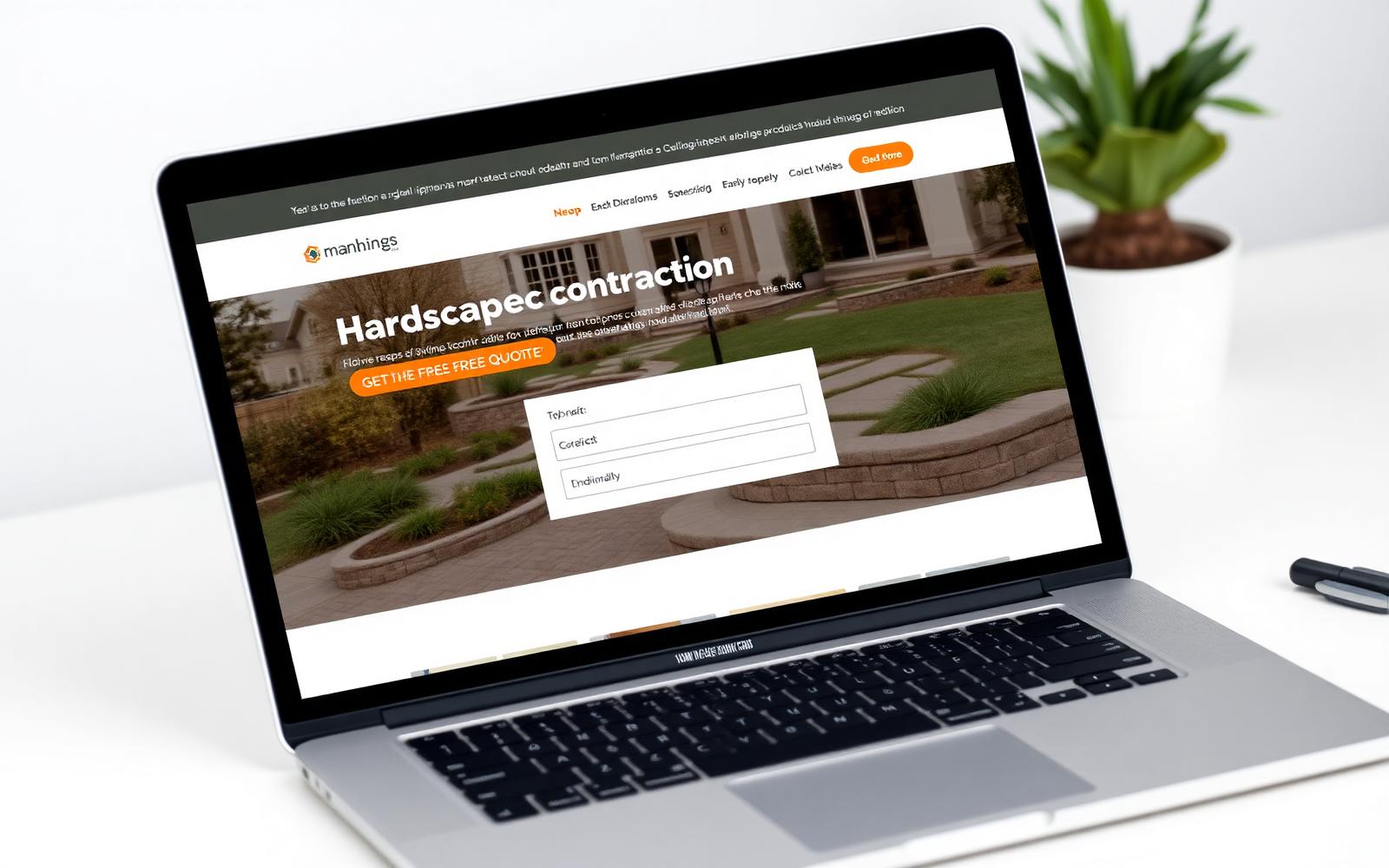 Example of a high-converting contractor landing page and lead form